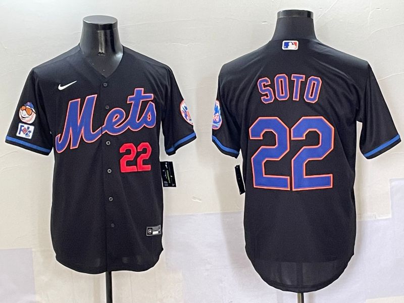 Men New York Mets #22 Soto Black Game 2025 Nike MLB Jersey style 5044->new york mets->MLB Jersey